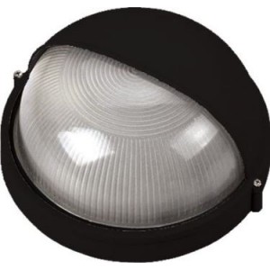 Black Die Cast Bulkhead E27 100W(MAX) IP54 (Ø240X128H)