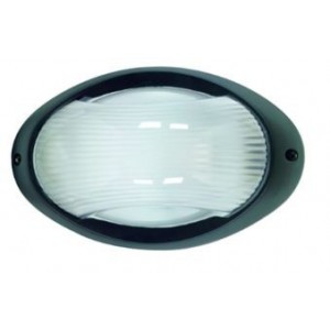 1x13W CFL Black Bulkhead with Ballast 282x182x110mm