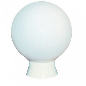 8" PVC Ceiling Light Fitting Opal with Porcelain Lamp Holder