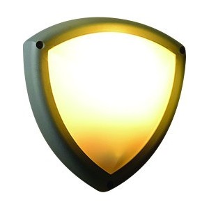 Aluminium Bulkhead - Rounded Triangle Plain E27 (60W)