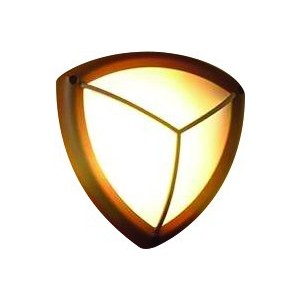 60W Aluminium Bulkhead Rounded Triangle Tri-Sectioned E27