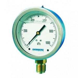 63mm Diameter Brass Bottom Conn 1/4 BSP 4000KPA Class 1.6%