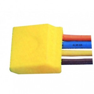 Push-In 4-Way Wire Connectors Yellow 5 Pack