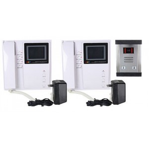 Colour Video Door Phone with 2 Monitors and 2 Button Camera