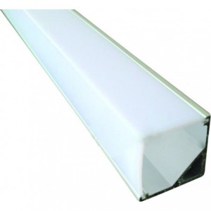 Square Corner Profile With Opal Matte Diffuser 2 Meter Length