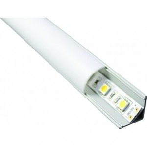 Quarter Round Corner Profile with Opal Matte Diffuser 2.5m Length