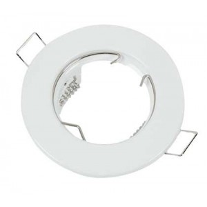 Fixed Plastic Downlight Fitting White 80mm