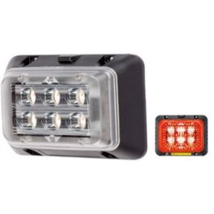 12-24VDC 18W Red LED Strobe Light (IP67)