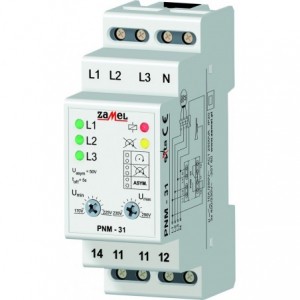3 Phase Over/Under Voltage Relay 16A 1C/O 400VAC+N