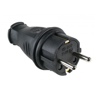 Schuko 10/16A Rubber Plug
