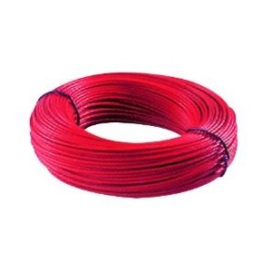 Red PVC Covered Steel Rope O.D. 5mm /102