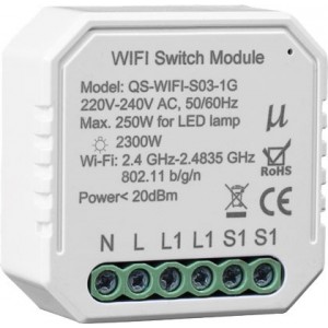 ON/OFF 250W WIFI-RF 1 Gang Smart Switch Module