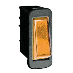 Orange Rocker Switch 16A SPST No Lamp