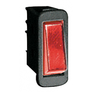 Rocker Switch 16A Spst Red 230V Lamp