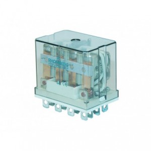 24VDC 10A 14 Flat Pin Relay 4 C/O with LED