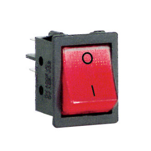 Rocker Switch Dpst Red 230V Lamp