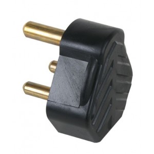 16A Black Standard Rubber Plug Top