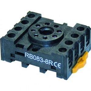 8 Pin Round Relay Base - 300V / 10A / IP20