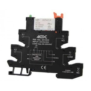 1-Way 1 C/O 24VAC/DC Slim Type Relay Board (Relay Included)