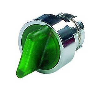 Green Illuminated 2 Position Selector Switch Head