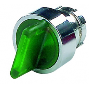 Green Illuminated 3-Position Selector Switch Head