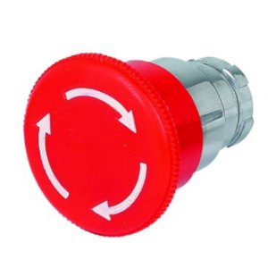 Red Emergency Push Button Twist Release Head 60mm