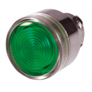 Green Flush Illuminated Pushbutton Head