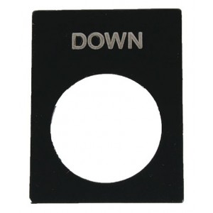 Down Black Aluminium Legend Plate
