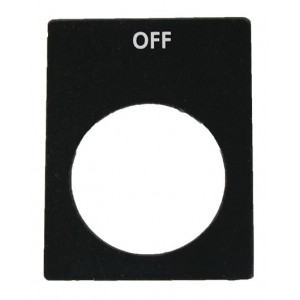 Off Black Aluminium Legend Plate