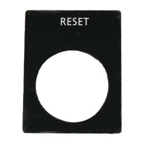 Reset Black Aluminium Legend Plate