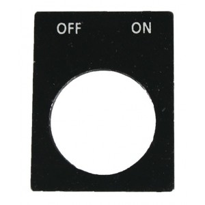 Black Aluminium ON-OFF Legend Plate