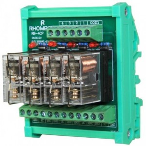 4-Way 1C/O 12VDC 10A Relay Board Closed Base