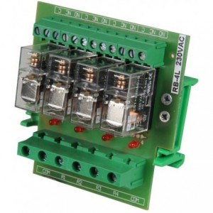 4-WAY Relay Board 230VAC Open Base