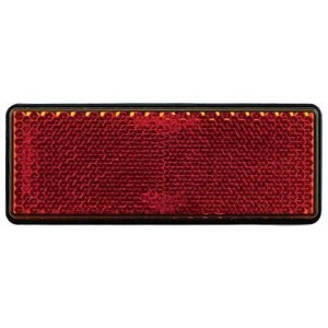 Pack 2x Rectangular Red Reflector 88.6x34.6x9