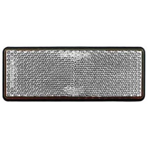 Rectangular White Reflectors - 88.6 x 34.6 x 9 mm (2 Pack)