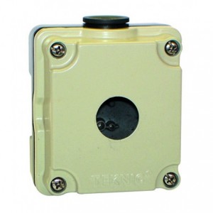1x22mm Hole Aluminium Box Grey/Black IP65