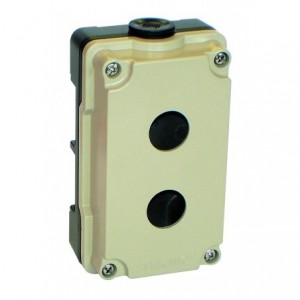 2 x 22mm Hole Aluminium Box Grey/Black IP65