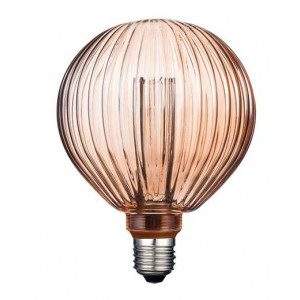 230VAC 4W Vert. Rib Glass DIA.G130 Lamp E27 1800K Amber
