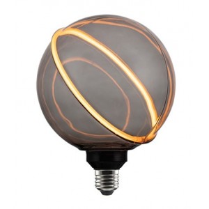 4W G125 DNA LED Ring Lamp E27 Smoked Glass (230VAC)