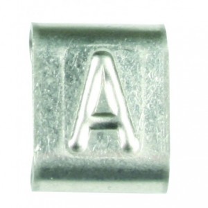 SS316 Alpha/Numeric Markers for 8mm Carrier Strap - Box of 100