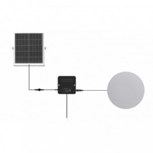 Solar 9W LED Ceiling Light Kit with Battery and PV Panel