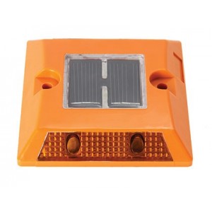 Solar Road Stud Light Yellow 4 x LED 118x115x25mm