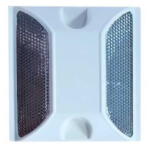 PC WHITE ROAD STUD REFLECTOR 100x100x20
