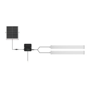 Solar 2X6W LED Linear Light Kit with Battery and PV Panel