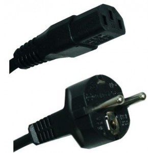 Female IEC to 6A Schuko Cable 1.8M 0.75mm x3 Black