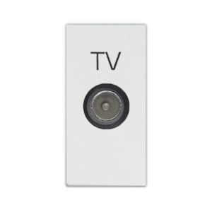 TV Coaxial Outlet White 1M