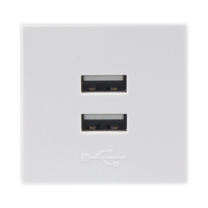 Orion USB Charging Socket 2M White 45x45mm 5V 4.2A