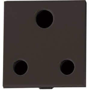 Orion SA 3 Pin 16A Socket 2M Black 45x45mm