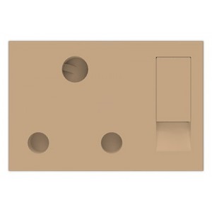 SA 3 Pin 16A Switched Socket 3M Champagne Orion (67.5x45mm)