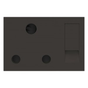 SA 3 Pin 16A Switched Socket 3M Slate Orion (67.5x45mm)